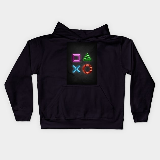 Playstation signs Kids Hoodie by Durro